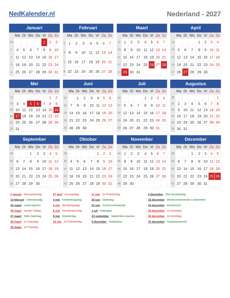Kalender 2027