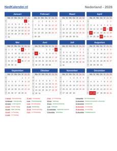 Kalender 2028